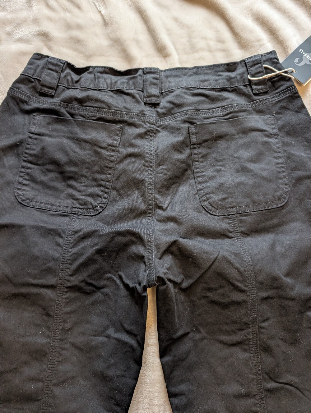 Flamingals Straight Leg Mid Rise Cargo Style Pants Stitch Detail NWT XL - Picture 7 of 8